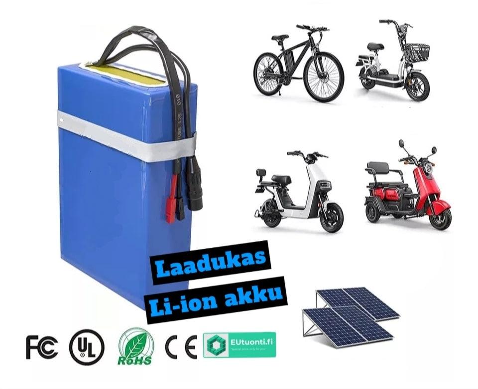 48V 20Ah Li-ion Akku (960Wh) + 3A Pikalaturi
