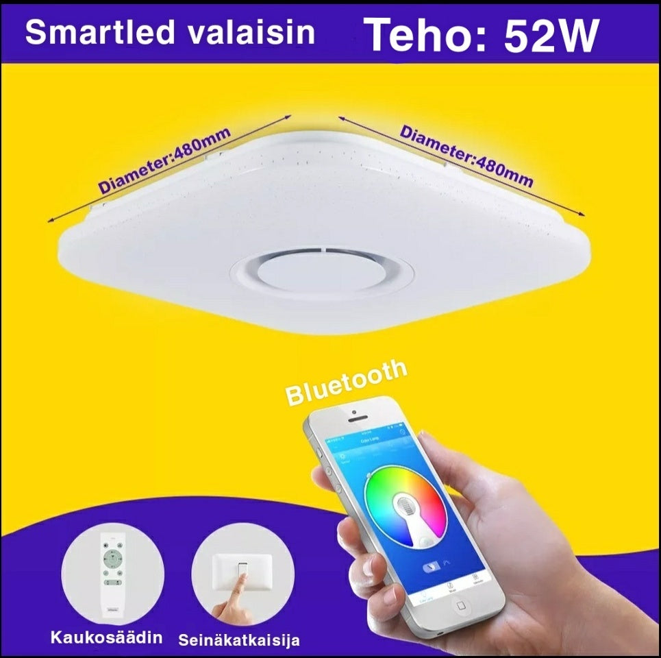 Moderni Smart LED WiFi Kattovalaisin Bluetooth Kaiuttimella
