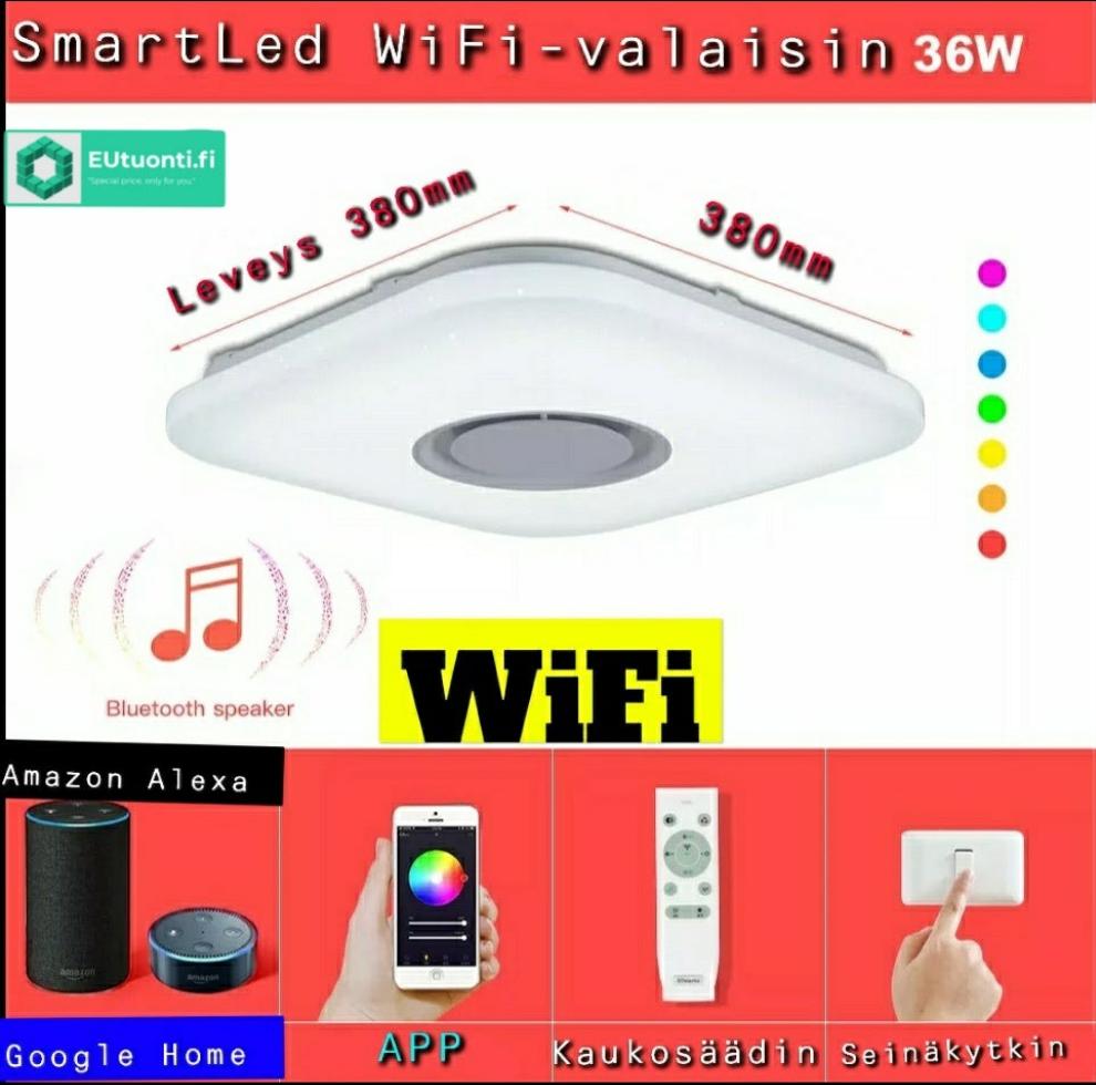 Moderni Smart LED WiFi Kattovalaisin Bluetooth Kaiuttimella