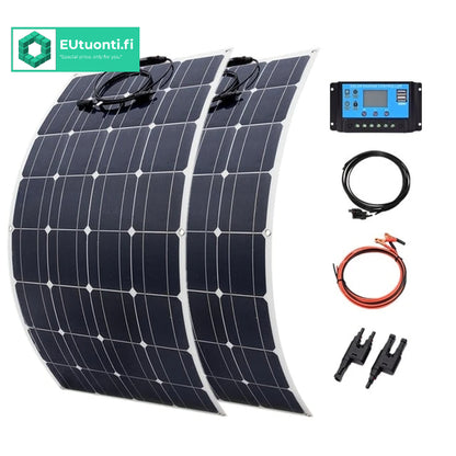 Taipuisa Aurinkopaneelijärjestelmä 100W/200W/400W Säätimellä