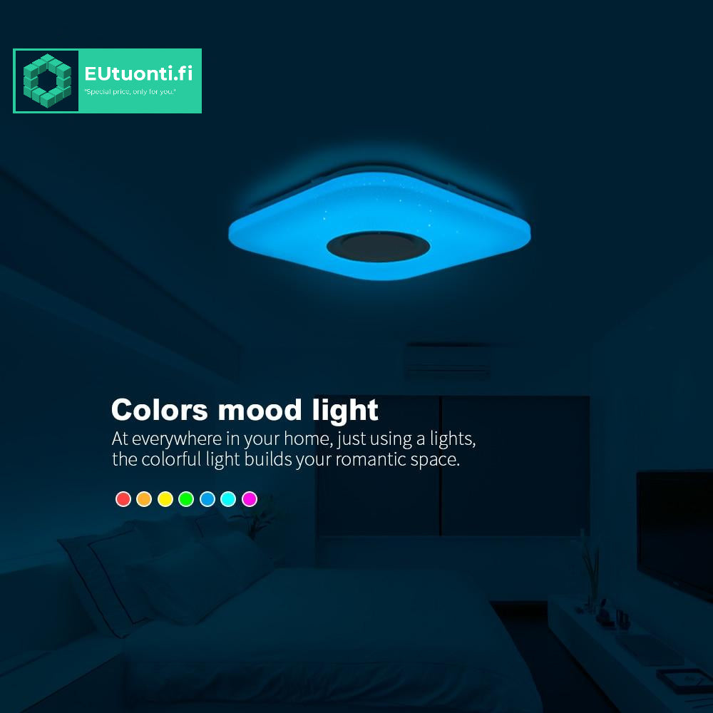 Moderni Smart LED WiFi Kattovalaisin Bluetooth Kaiuttimella