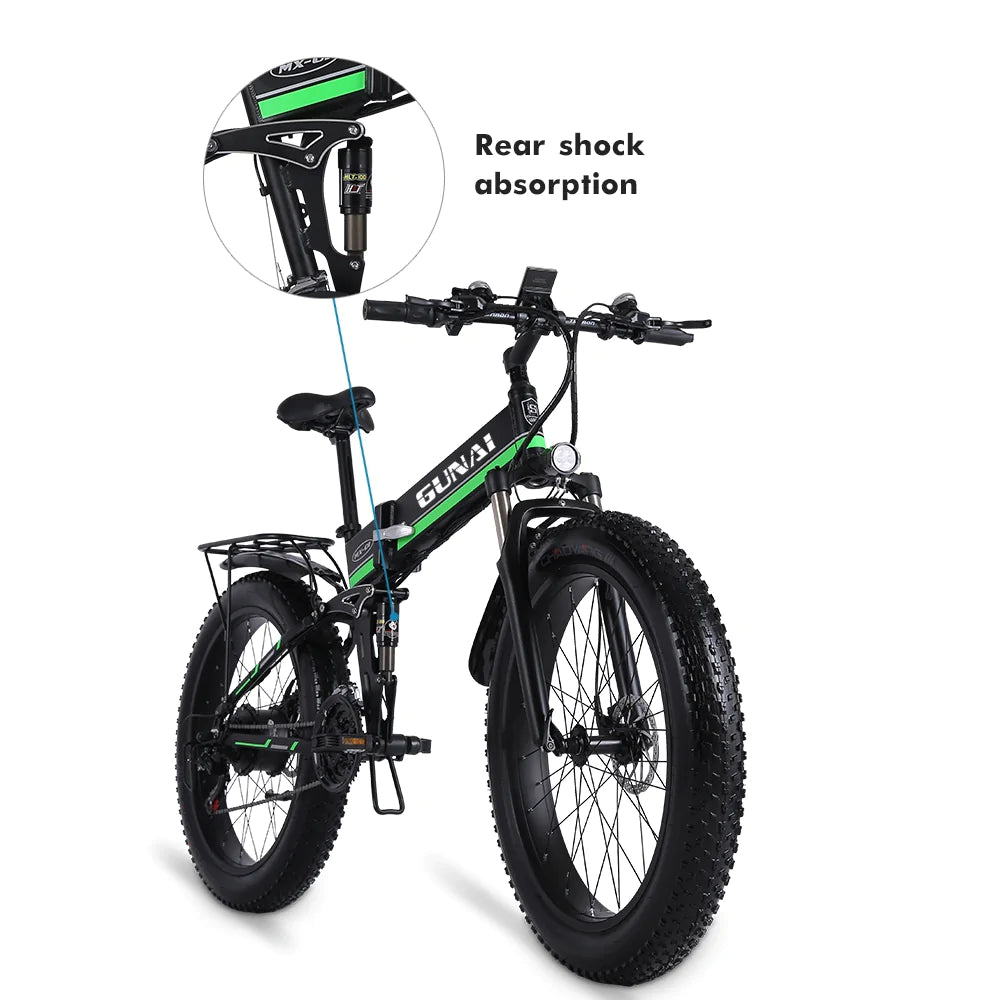 Gunai MX1 Taitettava E-Fatbike 1000W / Sähkömaastopyörä