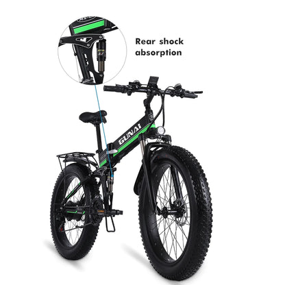 Gunai MX1 Taitettava E-Fatbike 1000W / Sähkömaastopyörä