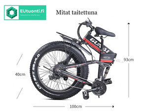 Gunai MX1 Taitettava E-Fatbike 1000W / Sähkömaastopyörä