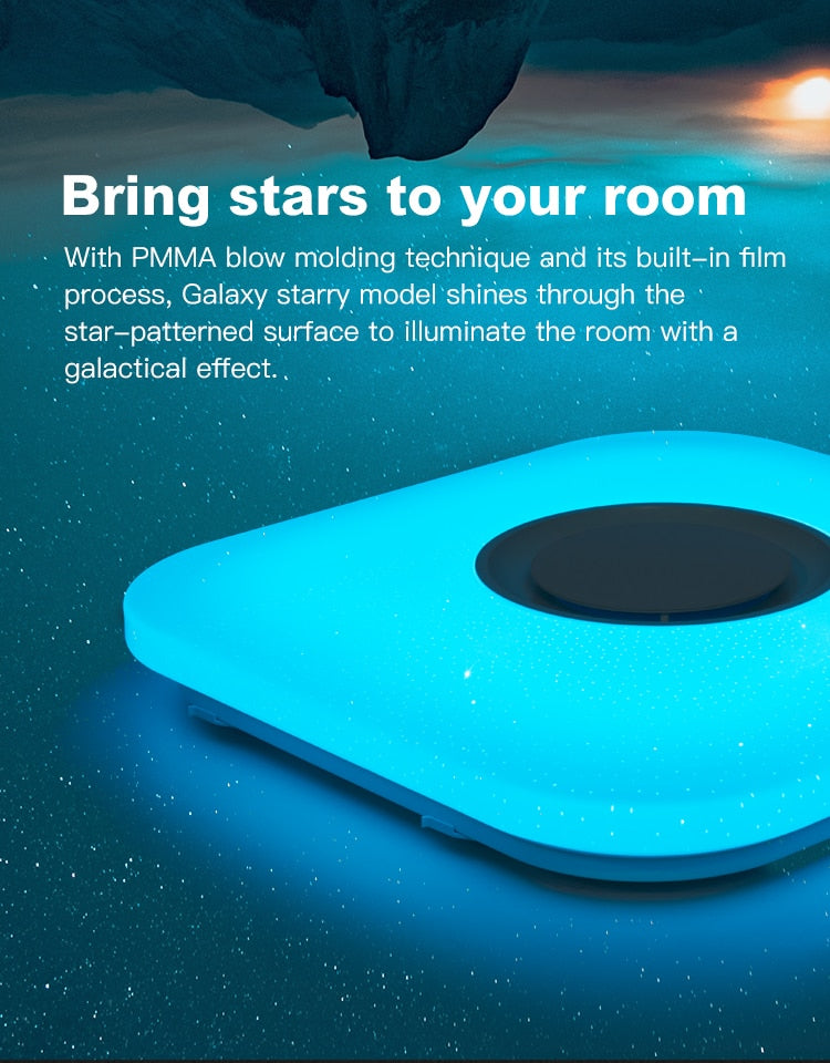 Moderni Smart LED WiFi Kattovalaisin Bluetooth Kaiuttimella