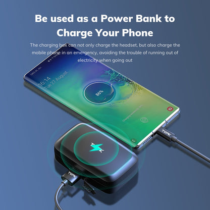 TWS Touch Bluetooth 5.0 LED Langattomat Kuulokkeet 1500mAh Powerbank